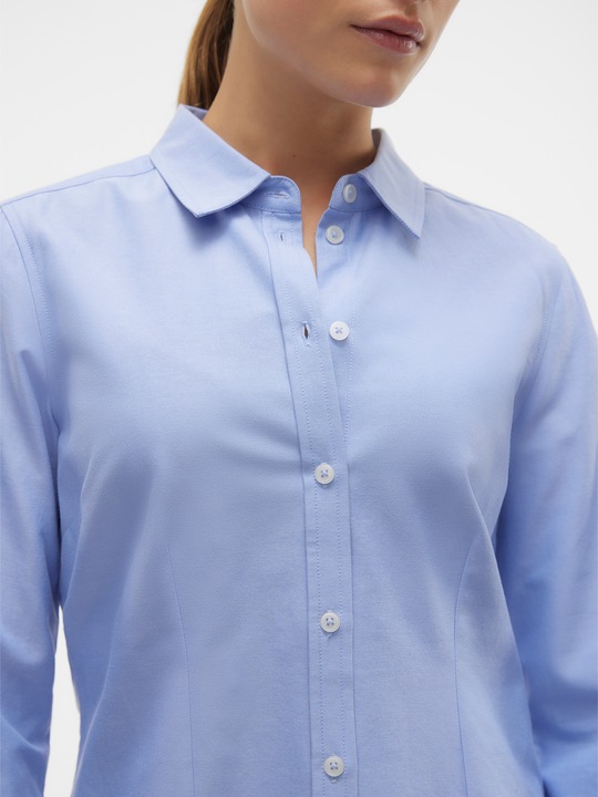Produktbild Vero Moda Slim Fit Button-Down Kragen Ärmelbündchen mit Knopf Hemd Hemd (XS)