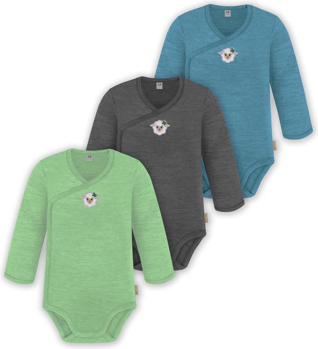 Immagine prodotto Normani Confezione da 3 pezzi di body a maniche lunghe in merino per bambino e bambina - 9355 (50)