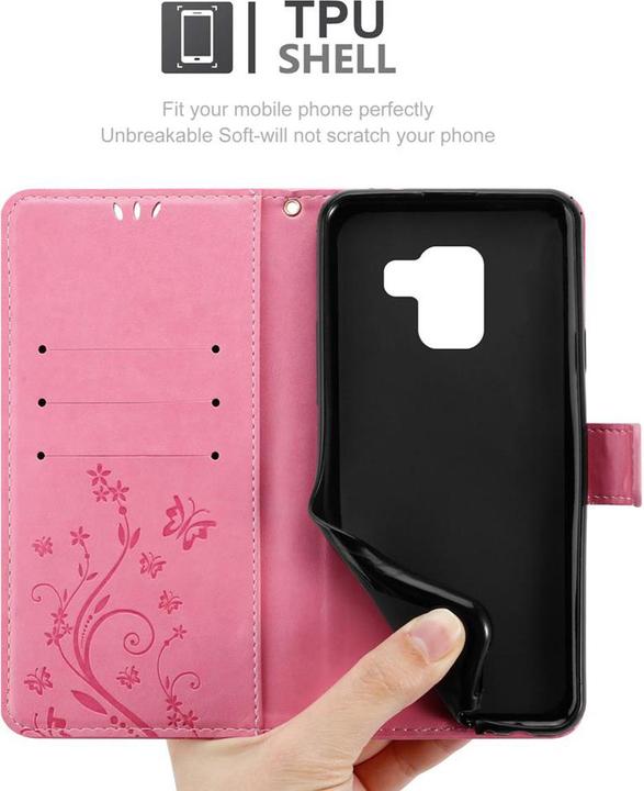 Actual product image Cadorabo Flower Book cover (Samsung Galaxy A8 (2018))