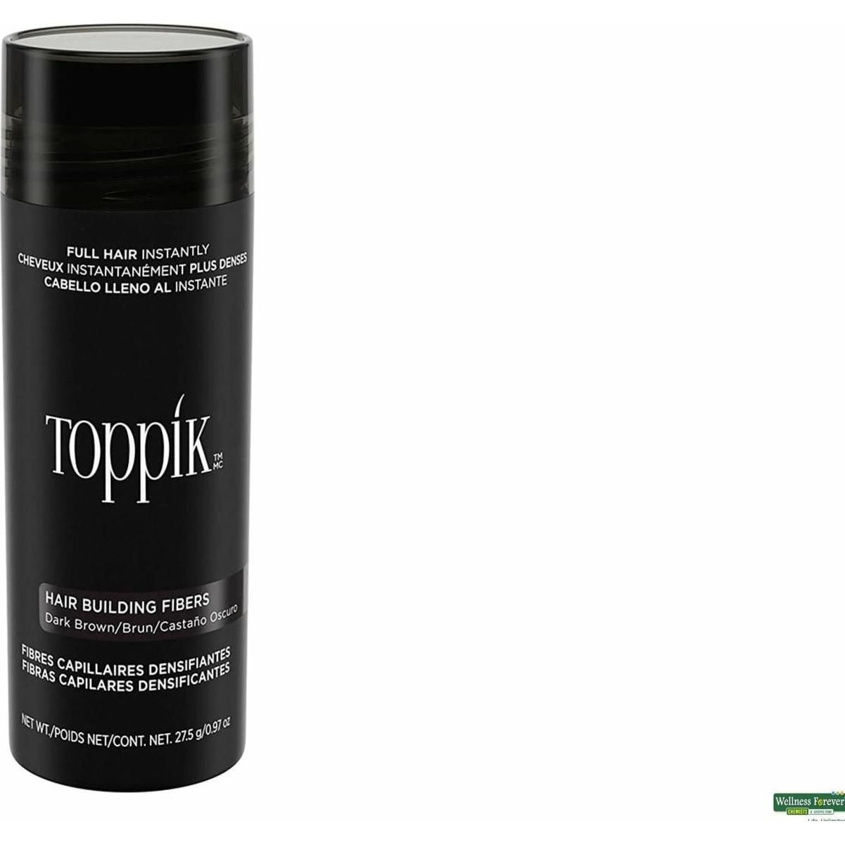 Toppik, Tinta, Fibre per la costruzione dei capelli (Marrone scuro)