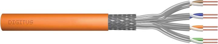 Produktbild Digitus Assmann Electronic Montagekabel Cat.7 S/FTP Dca Massivdraht AWG 23/1 LSOH 50m orange Folie (S/FTP, CAT7, 50 m)