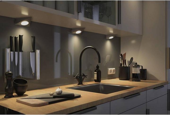 Actual product image Paulmann Furniture lamp Clever Connect TRIGO Starter Set, nickel (190 lm)