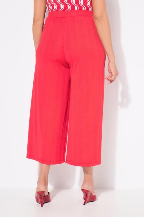 Actual product image Ulla Popken Textured Crepe Wide Leg Culottes (58, 60)