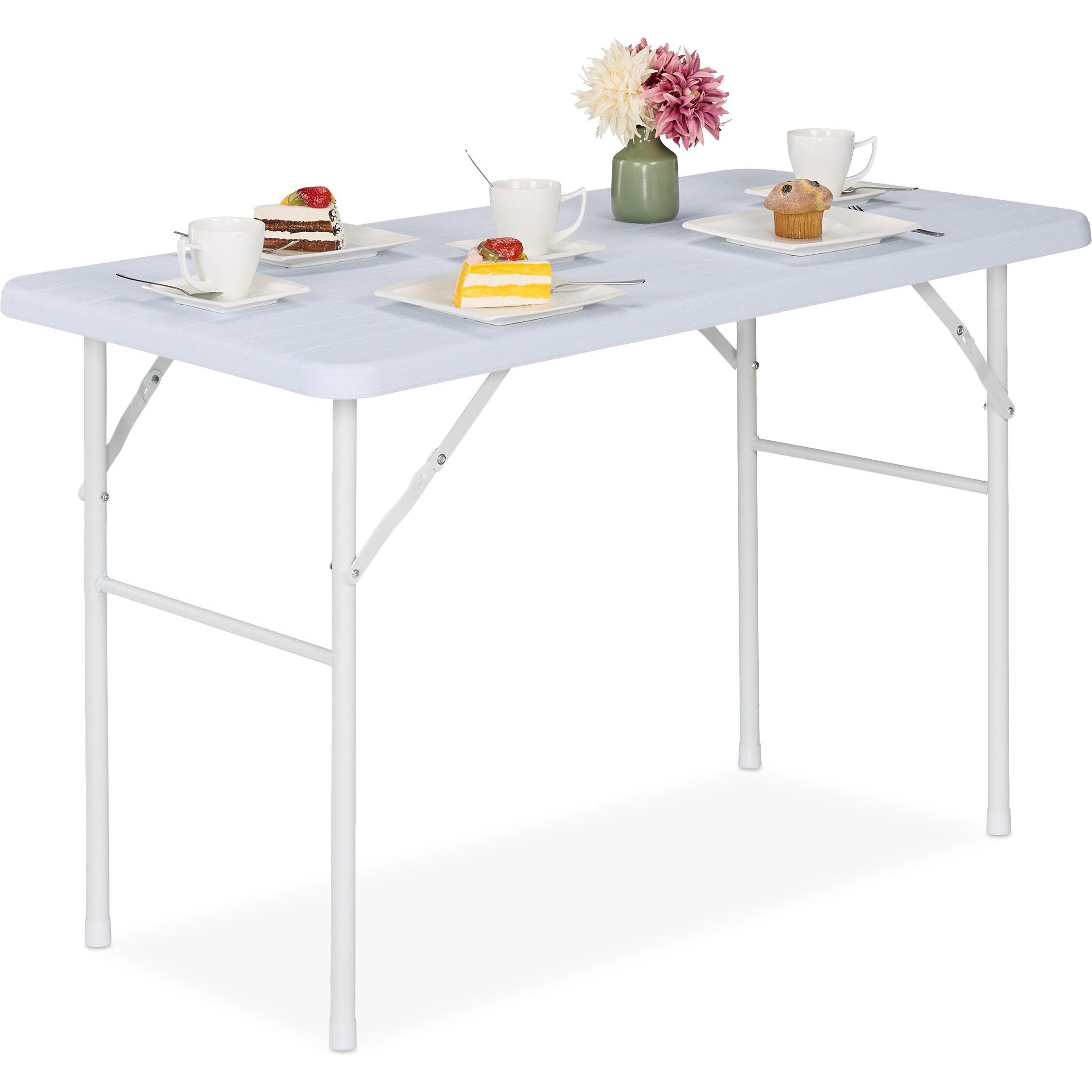 Relaxdays, Gartentisch + Balkontisch, Gartentisch (118 cm)