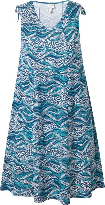 Produktbild Ulla Popken Midikleid, Jersey, Wellen, V-Ausschnitt, ärmellos (50, 52)