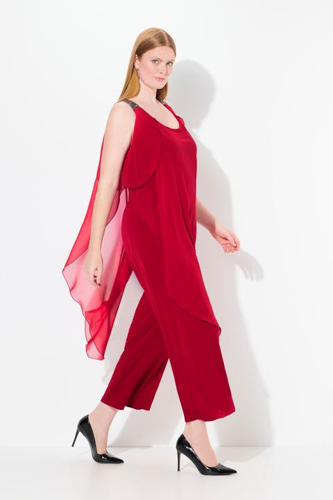 Produktbild Ulla Popken Jumpsuit, doppellagig, Glitzer-Doppelträger, ärmellos (58)