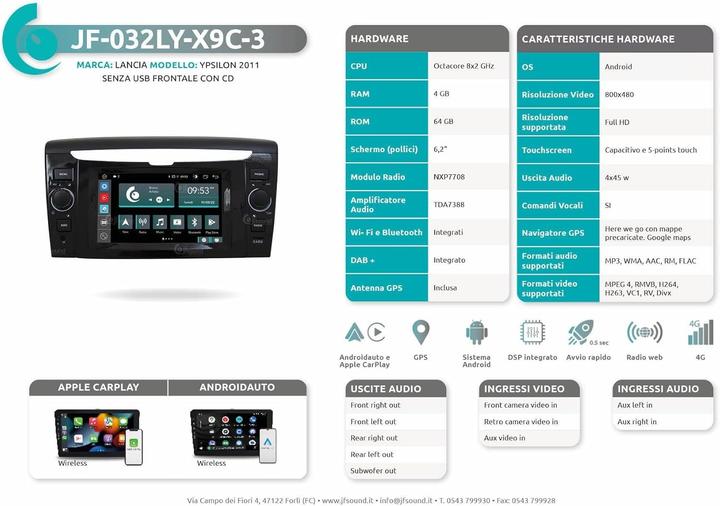 Productafbeelding JFSound Lancia Ypsilon Autoradio