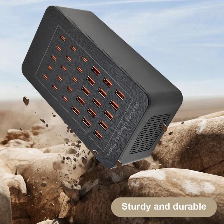 Produktbild PhoneLook 150W USB-C und USB-A Mehrfach-Ladegerät mit 30 Ports für Smartphones, Tablets und (150 W, 30 Ports)