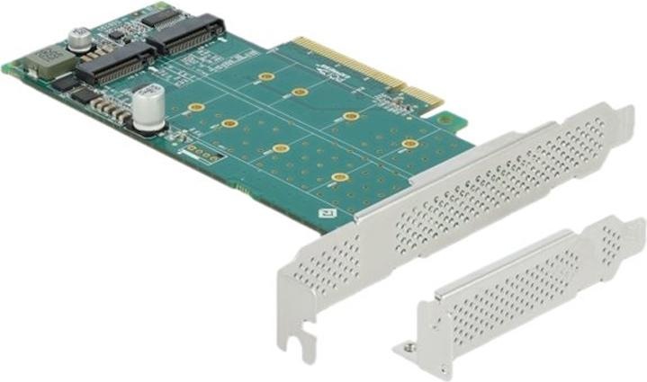 Actual product image Delock PCI Express x8 Card to 2 x internal NVMe M.2 Key M