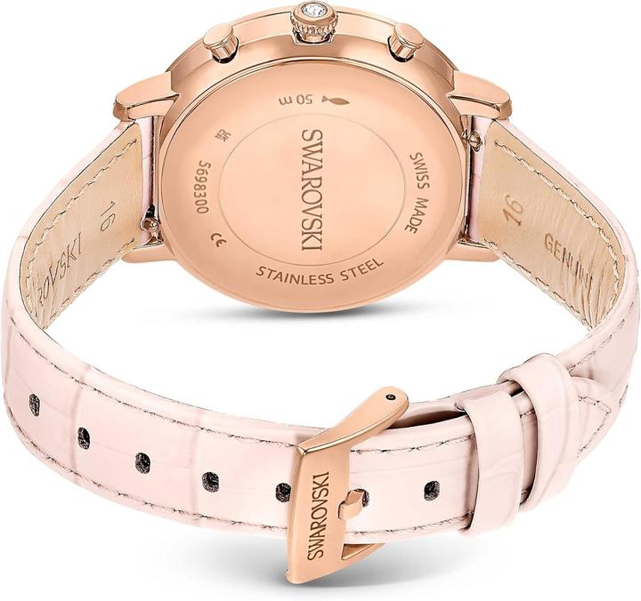 Image du produit Swarovski Chronographe Matrix Tennis, finition rosé or, cadran guilloché, étanche 50 m (Chronographe, 36 mm)