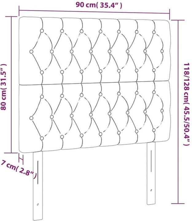 Actual product image vidaXL Garrett (90 x 7 x 78/88 cm)