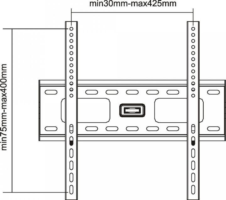 Produktbild InLine Befestigungskit (Wandbefestigung) für flat panel - Bildschirmgrösse: 58-107 cm (2 (Wand, 42", 75 kg)