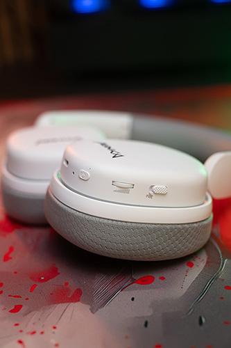 Actual product image Marvo MONKA ECHO RS Kophörer mit Mikrofon, weiss, unterbeleuchtet, Tri-mode (Cable, Wireless)