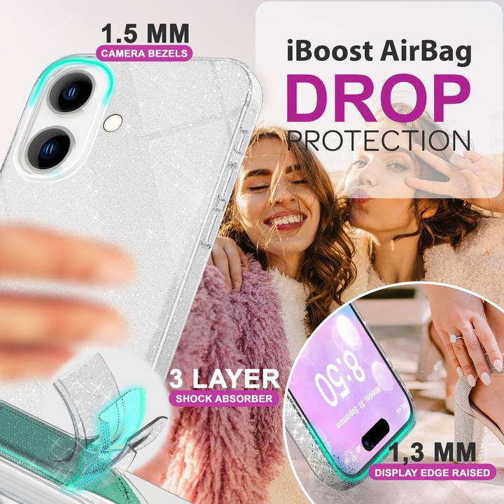 Image du produit Nalia Étui hybride pailleté (Apple iPhone 16 Plus)