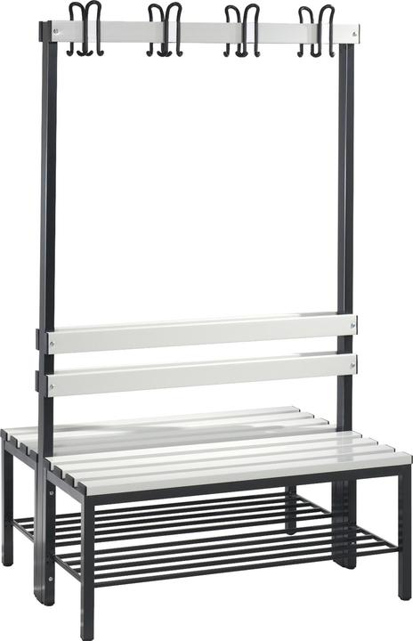 Produktbild C+P Garderobenbank BASIC, doppelseitig (100 cm, 165 cm)