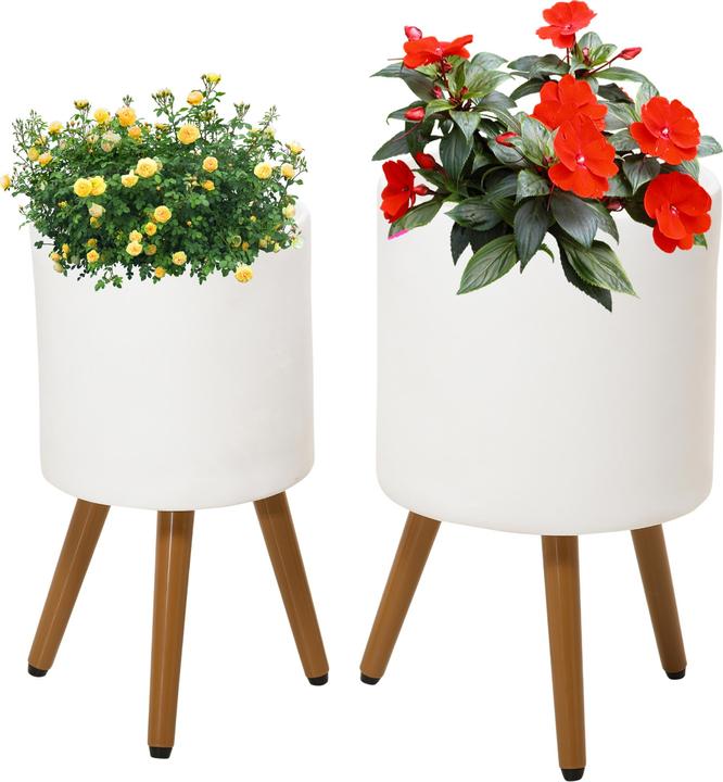 Outsunny Plant Pot Set with Removable Feet (31 cm)