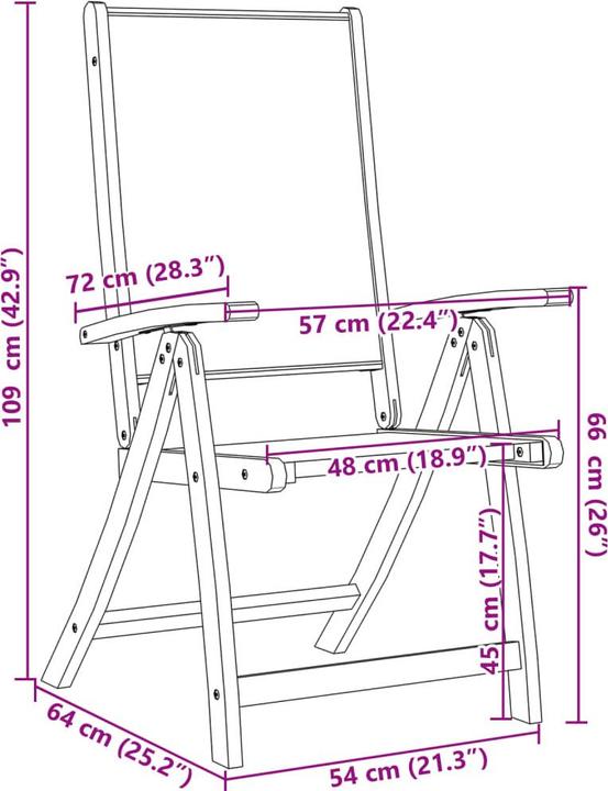 Produktbild vidaXL klappbarer Gartenstuhl