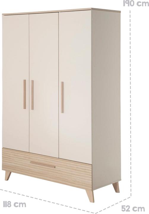 Produktbild Roba Kleiderschrank 3-türig Sidney (118 cm)
