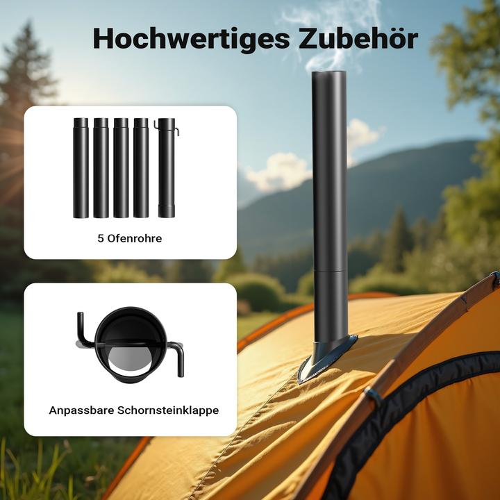 Actual product image Wiltec Tent stove steel camping stove