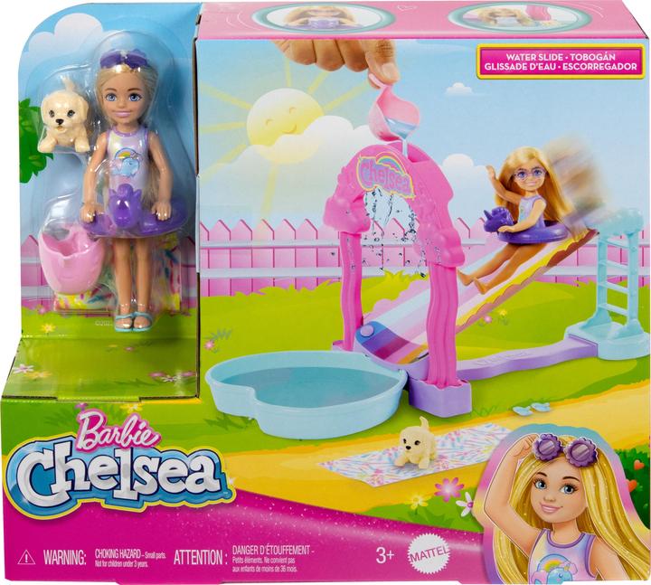 Actual product image Mattel Barbie Chelsea water slide playset