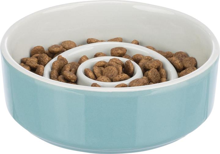 Produktbild Trixie Slow Feeding Schale, Keramik, 0,9 l/ø 17 cm, grau/blau (0.90 l)
