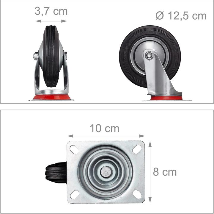 Produktbild Relaxdays Schwerlastrollen (400 kg)