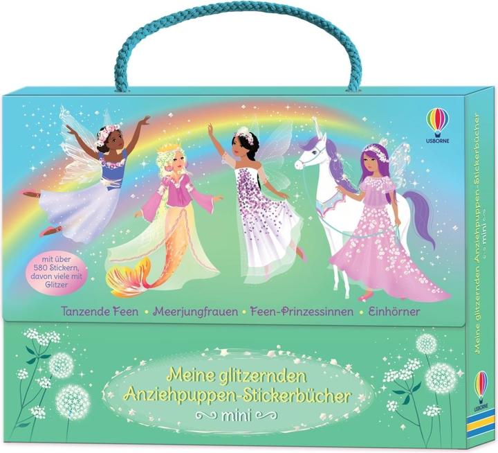 I miei libri di adesivi per bambole vestite di glitter mini