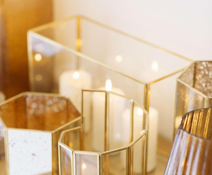 Image du produit Andrea Grand terrarium en verre & laiton doré