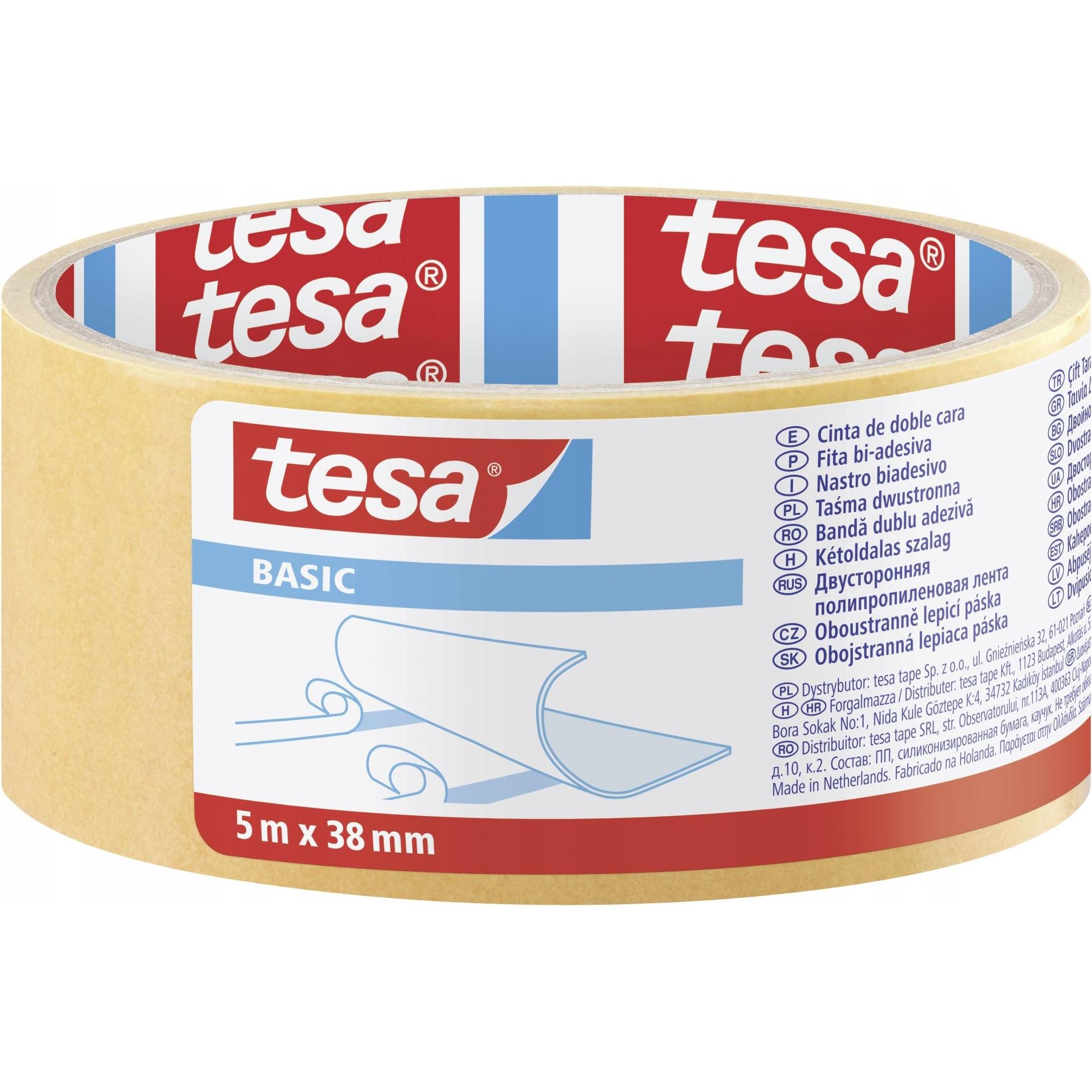 tesa, Nastro adesivo, Nastro biadesivo per copertura 5mx38 mm