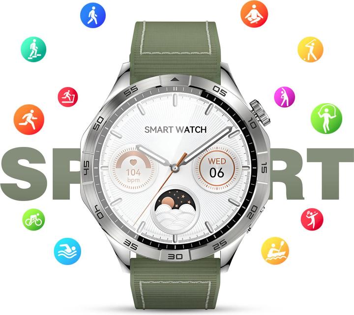 Actual product image xO smartwatch Watch 4 Amoled green