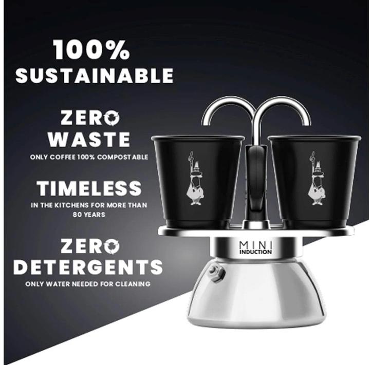 Actual product image Bialetti Mini Express Induction + 2 Mugs (2 T.)