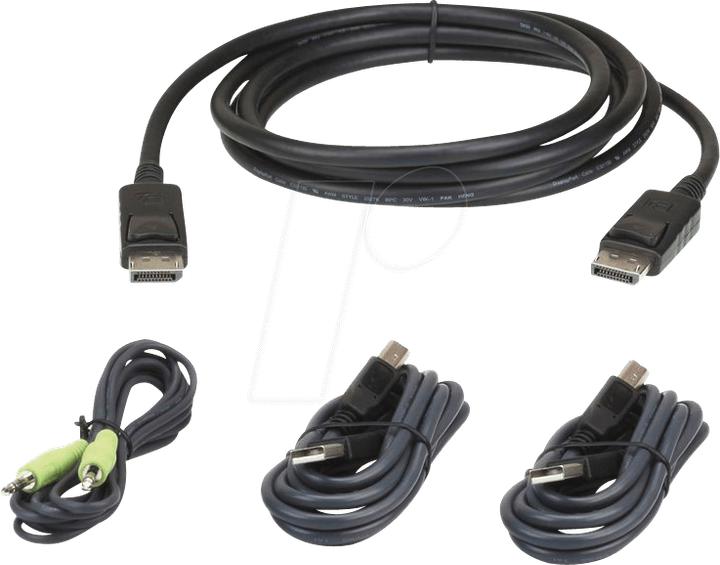 Actual product image Aten CABLE KIT DisplayPort 1.2 /USB/SP L:3M