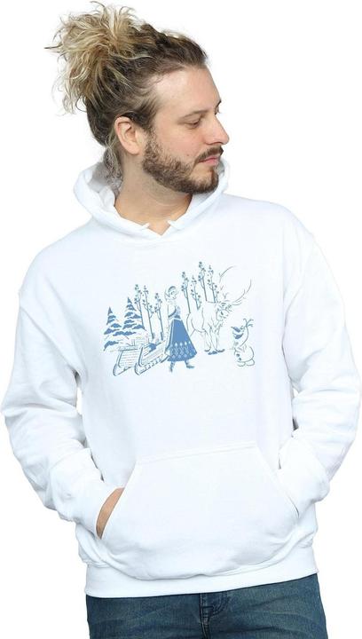 Actual product image Disney Mens Frozen Anna Sven And Olaf Hoodie (L)