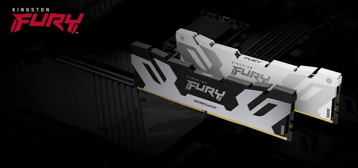 Produktbild Kingston 48GB 8000MT/s DDR5 CL38 DIMM Kit of 2 FURY Renegade Silver (2 x 24GB, 8000 MHz, DDR5-RAM, DIMM)