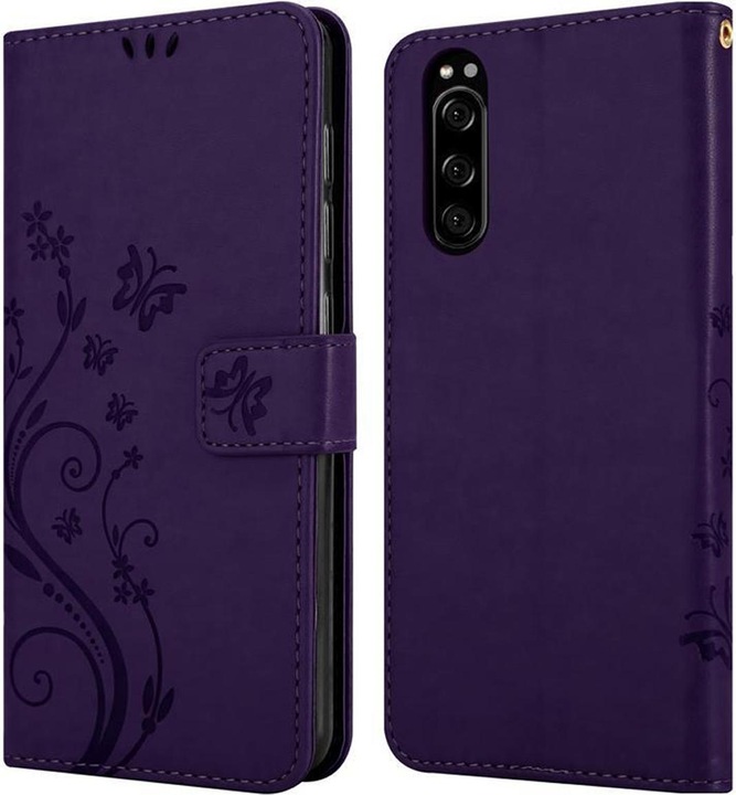 Produktbild Cadorabo Flower Book Cover (Sony Xperia 5)