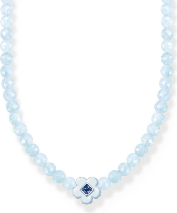Produktbild Thomas Sabo Choker Blume mit blauen Perlen (925er Silber, Emaille, 34 cm)