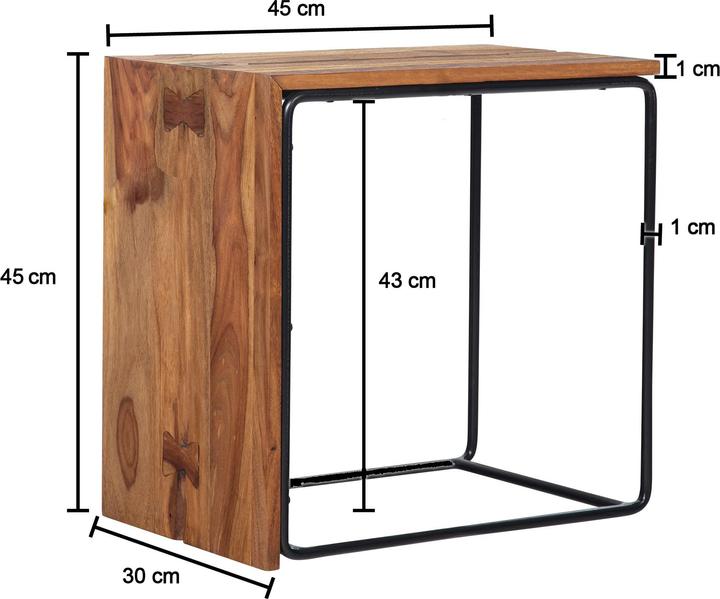 Produktbild Wohnling Sheesham (45 x 30 x 45 cm)