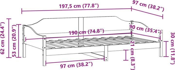 Image du produit vidaXL Bettgestell (90 x 200 cm)