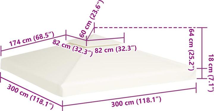 Actual product image vidaXL Xerane (300 cm, 400 cm)