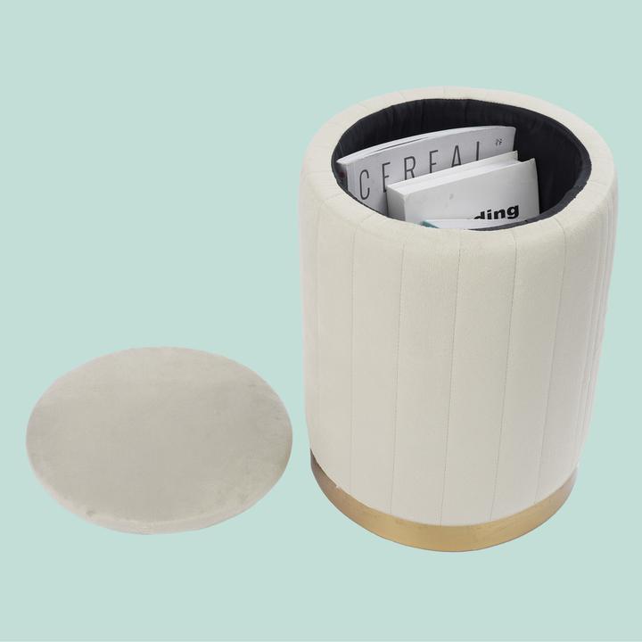 Actual product image Relaxdays Hocker aus Samt mit Stauraum