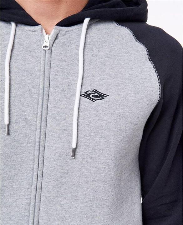Produktbild Rip Curl Herren Sweater mit Kapuze Embroid Hooded Zip Thru Hellgrau (L)