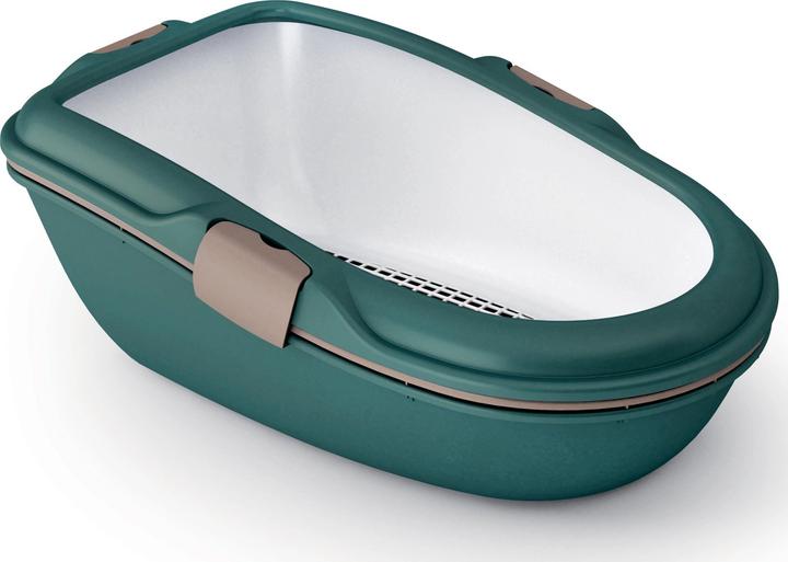Zolux Kuweta FURBA MAXI z sitkiem 47x69,5x26 cm kol. brązowozielony (Cat litter tray open)