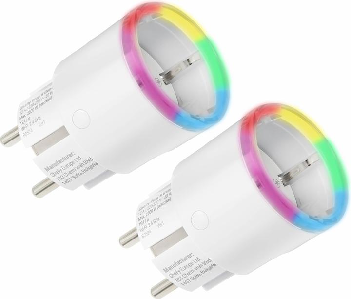 Produktbild Shelly WLAN-Steckdose Plug S Gen3, Matter, weiss, 2 Stück