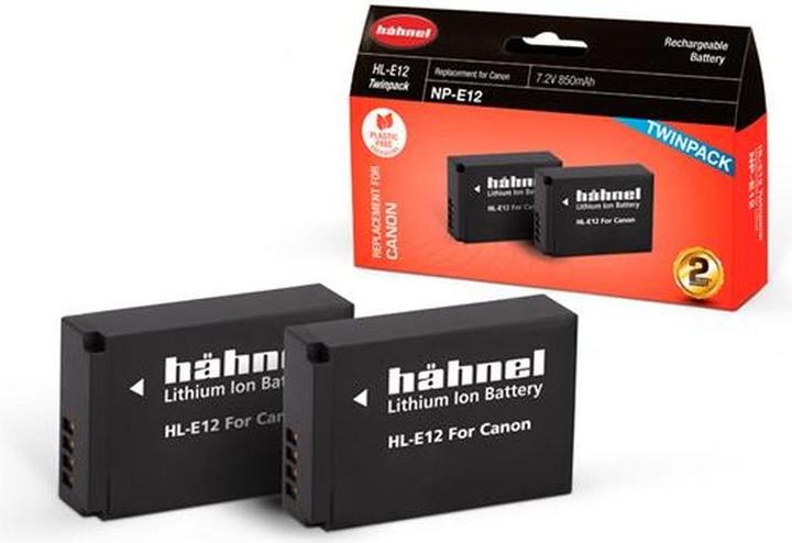 Produktbild Hähnel HL-E12, 2er Kamera-Akku ersetzt Original-Akku LP-E12 7.2 V 850 mAh (Kamera Akku)