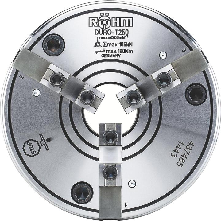 Produktbild Röhm Keilstangen-Drehfutter mit Grund- und harten Aufsatzbacken DIN 702-4
