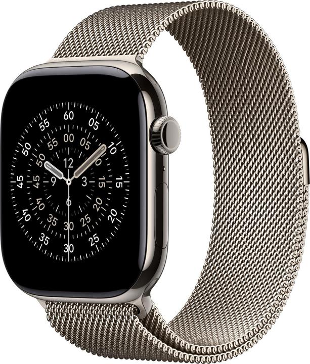 Produktbild Apple Natural Titanium Milanese Loop (46 mm, 95% recyceltes Titan)