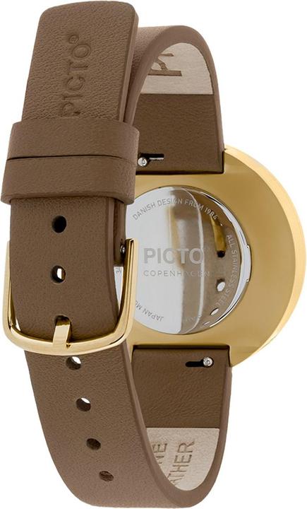 Immagine prodotto Picto 34001-4614G Mocha Brown Unisex 34mm 5ATM (Orologio da polso analogico, 34 mm)