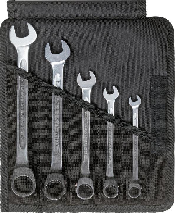 Produktbild Stahlwille Knarren-Ring-Maulschlüssel-Sat (19 mm, 10 mm, 17 mm, 8 mm, 13 mm)
