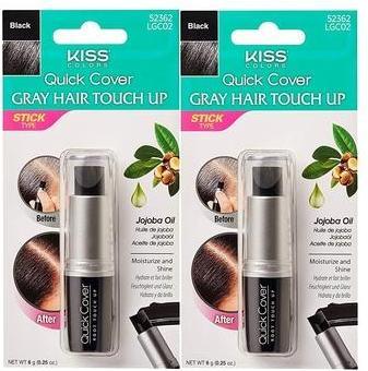 KISS My Face- Quick Cover Gray Hair Touch Up Stick - RtÄ›nka na krytÃ­ Å¡edin a odrostÅ¯ 6 gack (L)