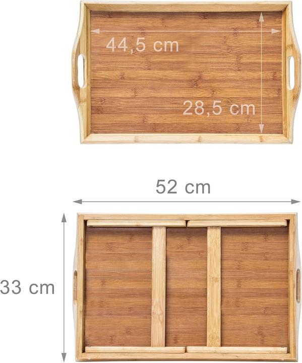 Produktbild Relaxdays Klappbares Betttablett-Set, 2 Stück